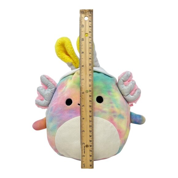 Squishmallows Jazwares TInley Stuffed Animal Plush Tie Dye Axolotl Bunny Ears - Picture 10 of 10